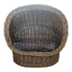Half-roofed woven rattan niche basket