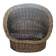 Half-roofed woven rattan niche basket