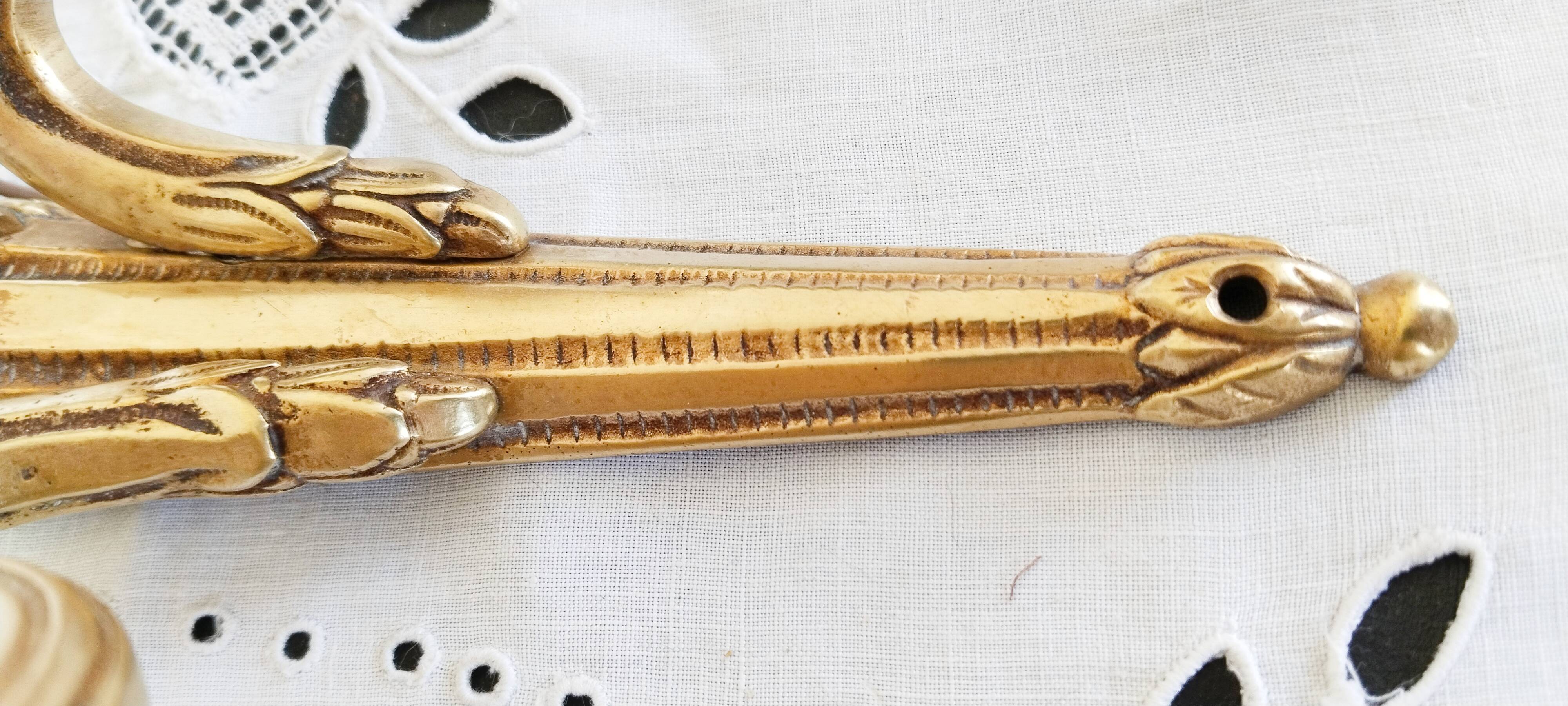 2-light wall lights in brass/bronze, Louis XVI style