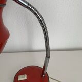 Lampe de bureau en métal rouge par Veneta Lumi, Italie 1960