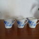 6 tasses café porcelaine Limoges Haviland - Cerisier bleu -Cotes torses