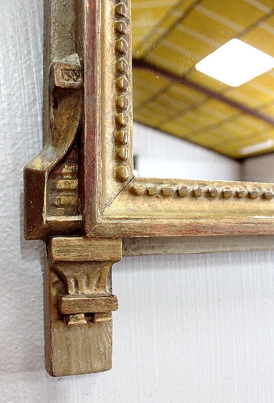Gilded wood mirror, Louis XVI style - 1st part XXth - 60x30cm
