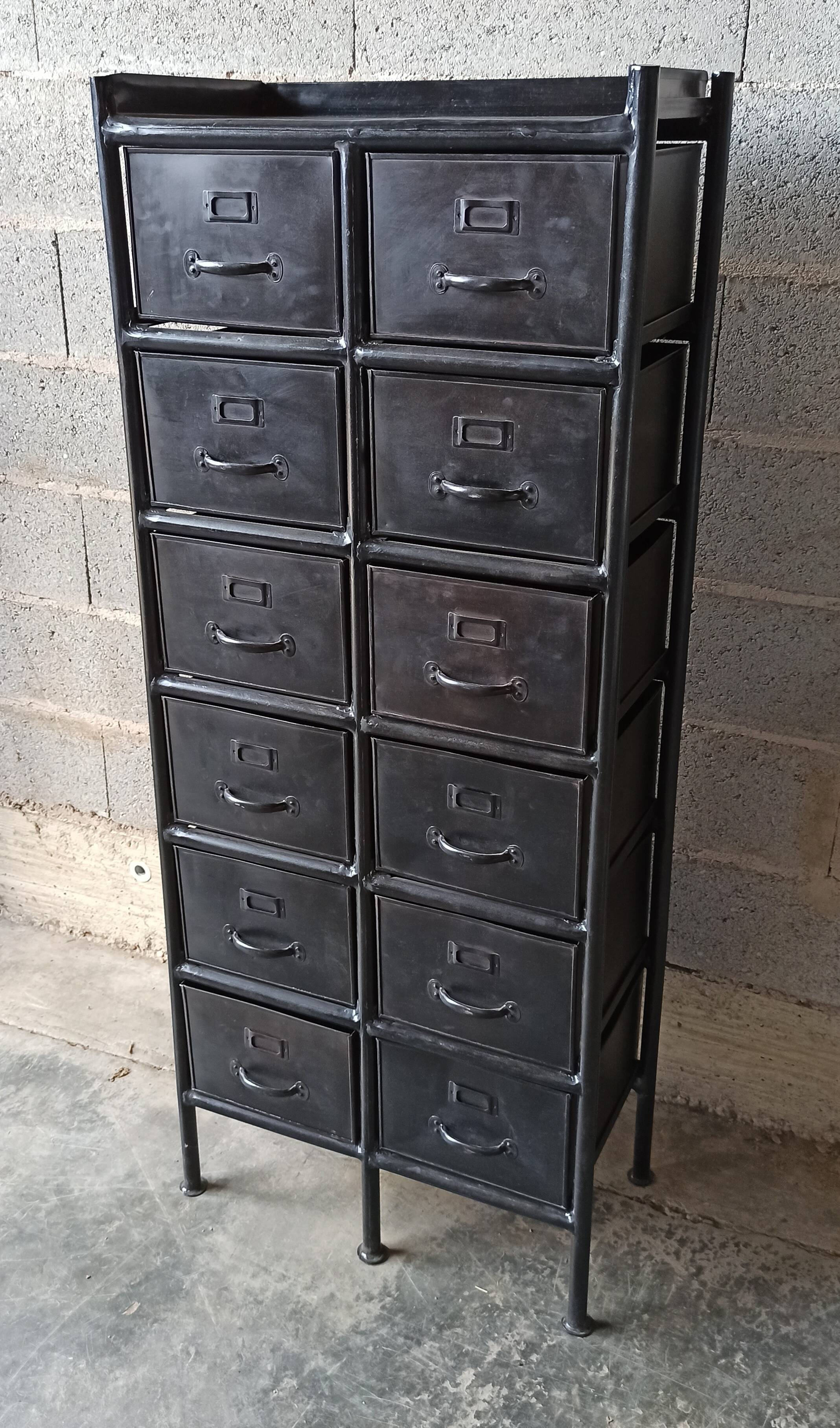 Black metal cabinet 12 lockers