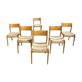 Set of 6 scandinavian chairs