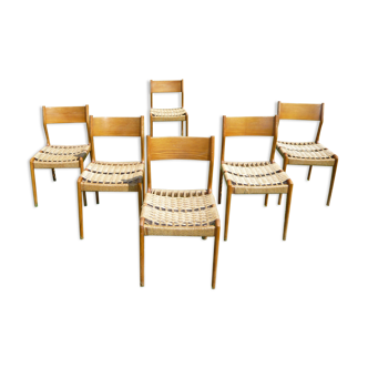 Set of 6 scandinavian chairs