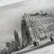 Ghent, Belgium, old engraving, printed in 1841.