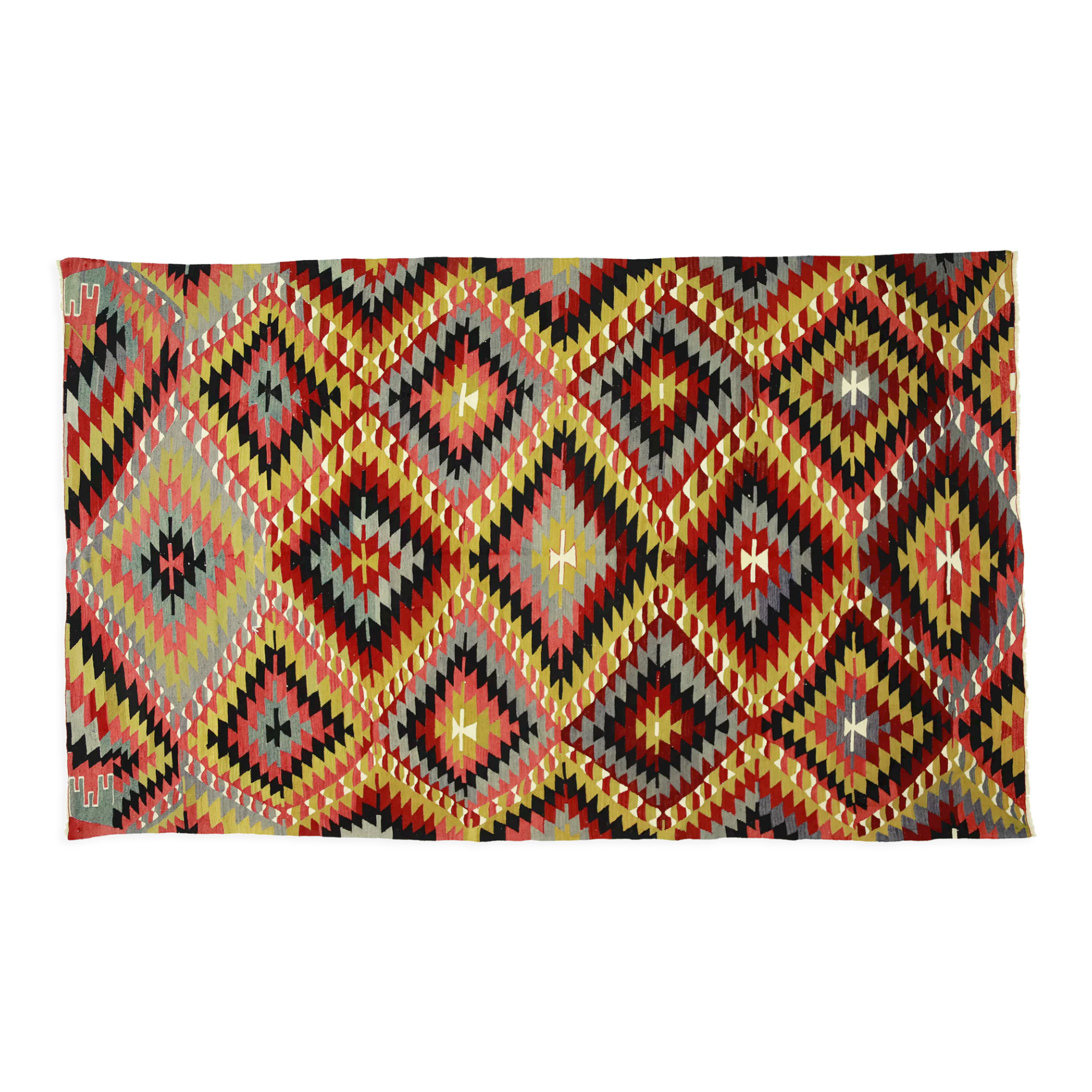 Anatolian handmade kilim rug 300 cm x 185 cm