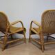 Paire de fauteuils vintage en osier et bambou, 1960