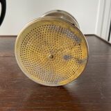 Old silver metal piston coffee maker