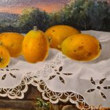 Painting by Perez Enero signed Still Lifes, H49x55 Superb framing very rare, because to paint