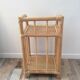 70s bamboo rattan side table