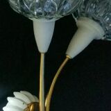 Sconce gold metal artichokes and glass