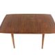 Table à manger rectangulaire extensible en teck - design néerlandais mid-century moderne