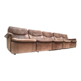 Vintage leather element sofa consisting of 5 elements made in the 1970s