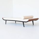 Dick Cordemeyer Lit de repos Cléopâtre en lin blanc Auping Pays-Bas 1954