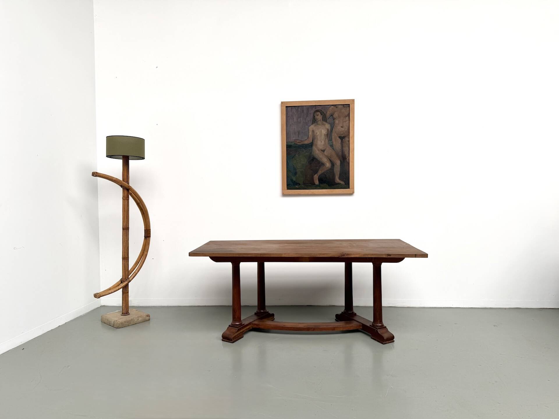 Art Deco dining table or desk in oak and beech – 1930s