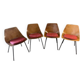 Chaises Tonneau Pierre Guariche Edition Steiner