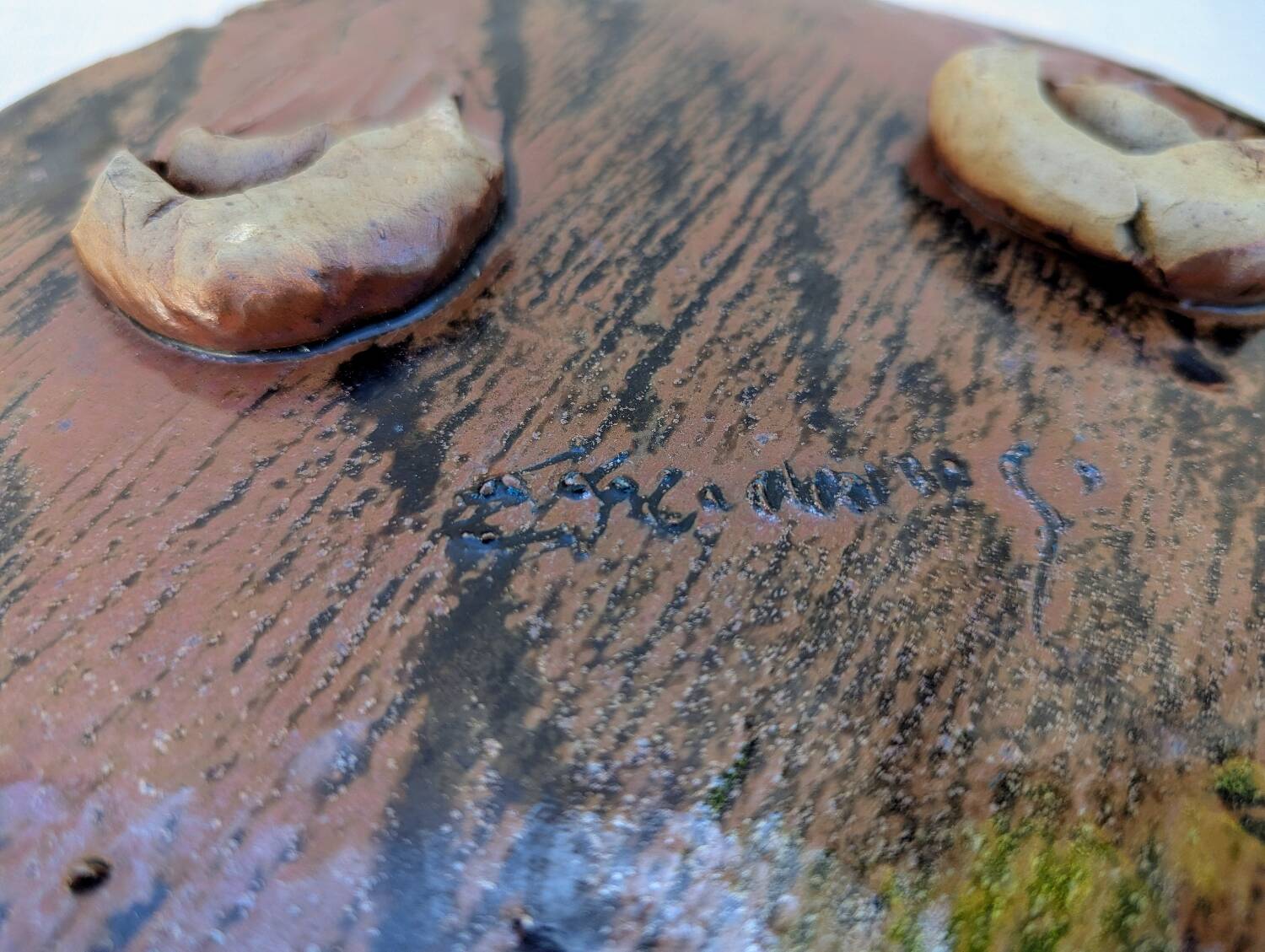 Georges Sybesma three stoneware ceramic dishes circa 1990/2000