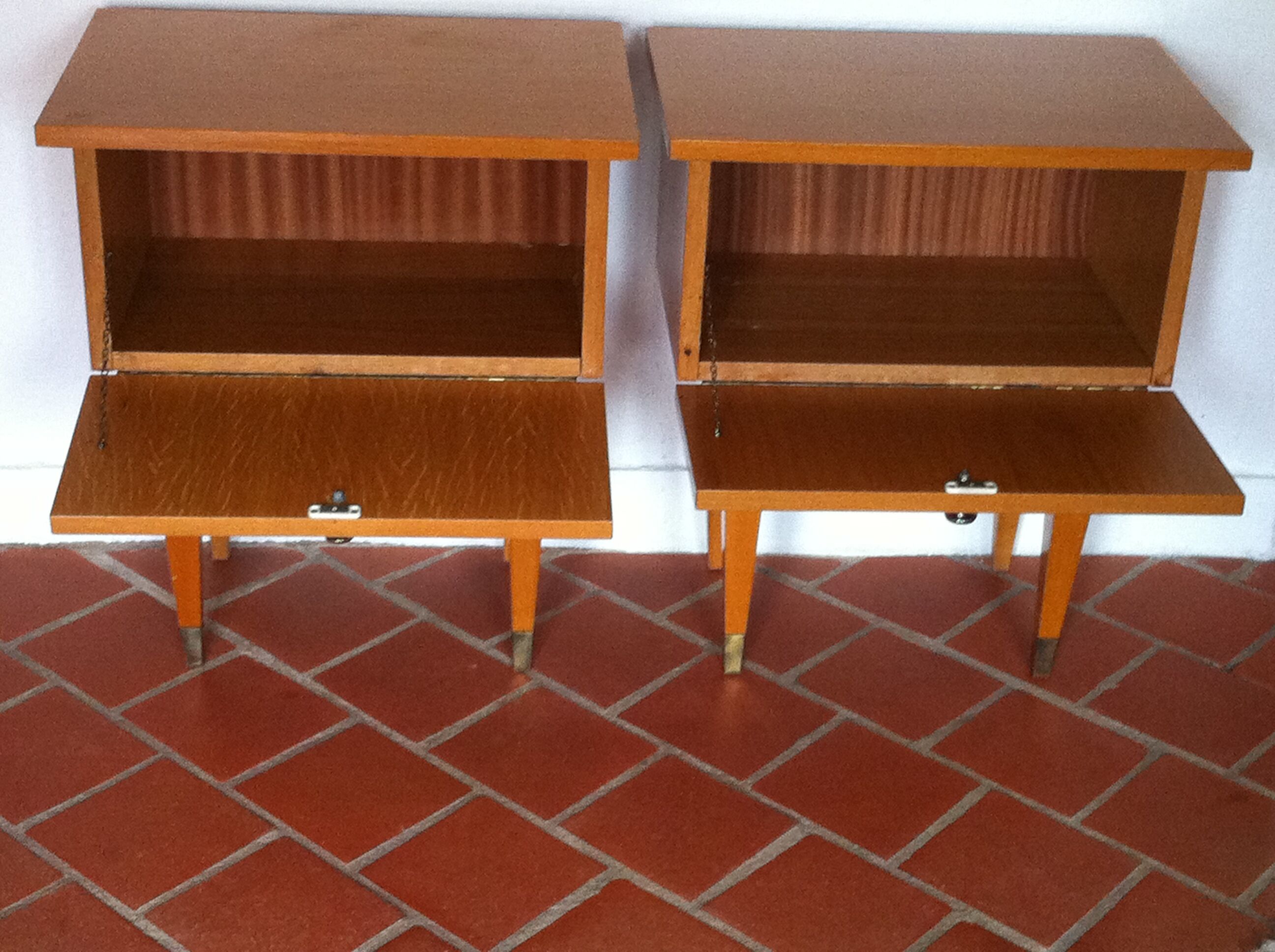 Pair of vintage bedside table