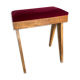 Tabouret de piano en bois et velours 1970’s