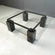 Vintage black marble coffee table by Artedi, 1970s