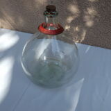 10 L Authentic demijohn A bottle of old French wine and glass - canister - Demi - John