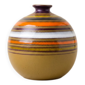 Vase rayé style Aldo Londi - Bitossi années 1970