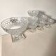 Antique chiseled crystal cups
