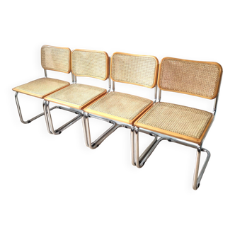 Suite de 4 chaises vintage Cesca "Made in Italy"