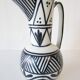 Ceramic tea set Moroccan black white antique