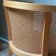 Fauteuil cabriolet bois et cannage