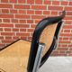 Chaise en chrome et noir