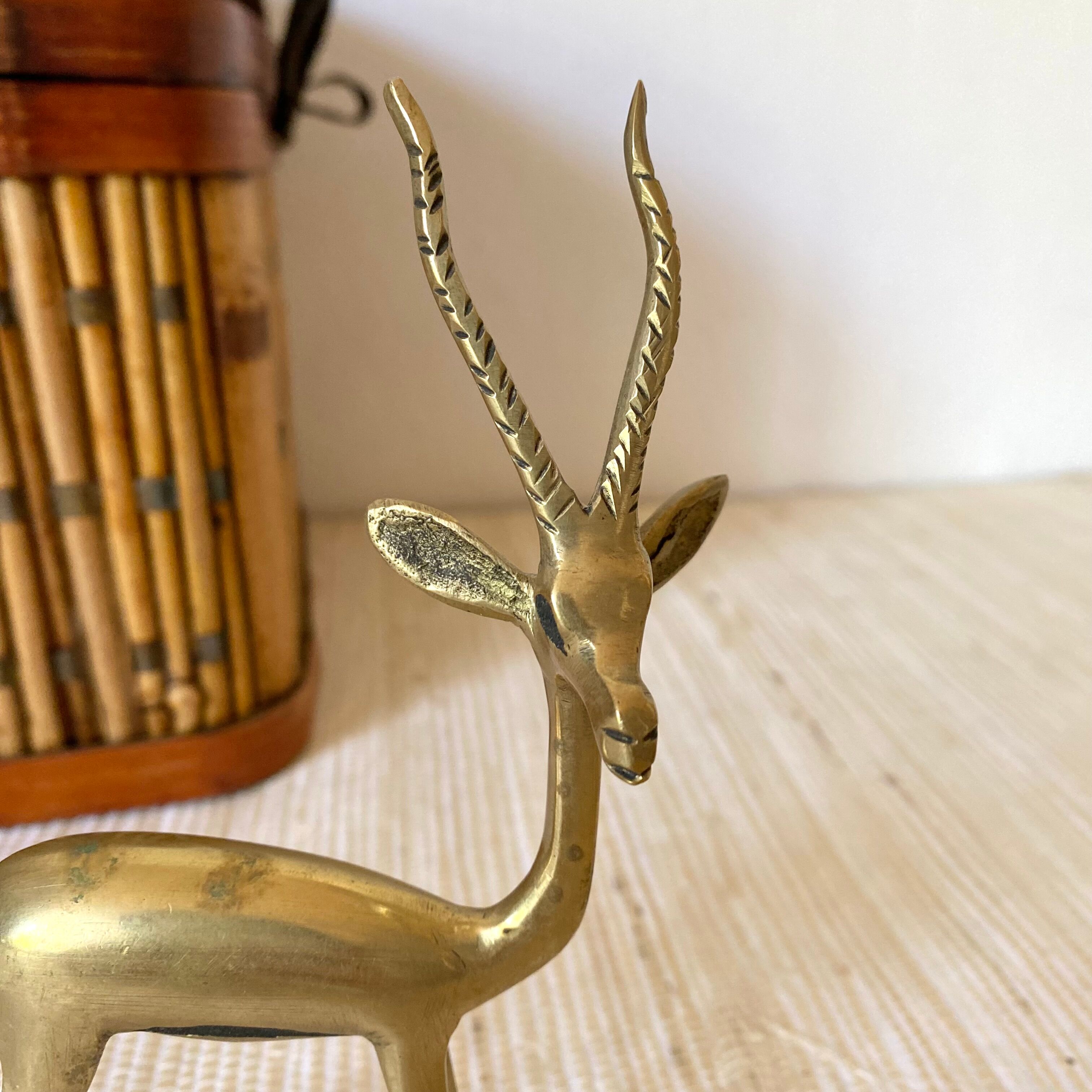 Antelope in gilded brass