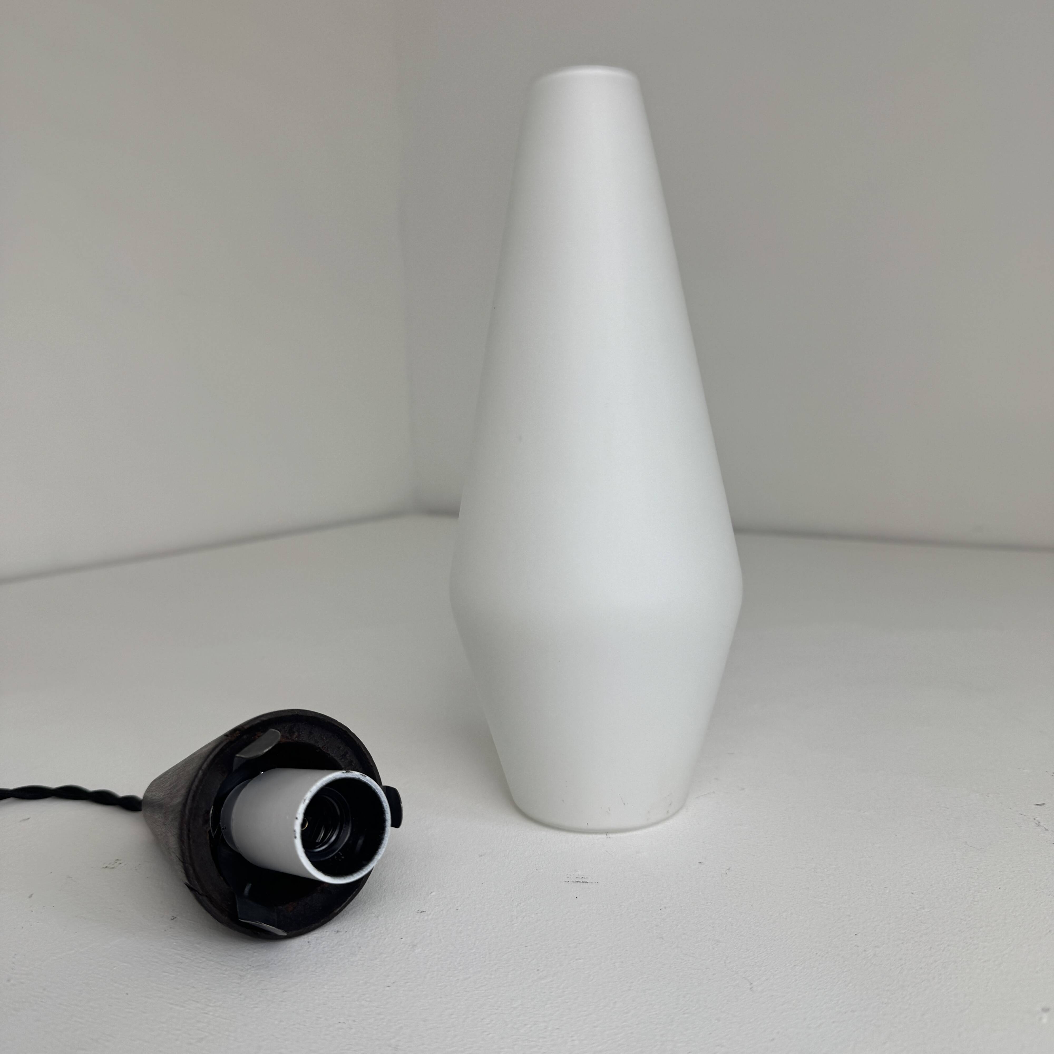 VINTAGE SCANDINAVIAN OPALINE SUSPENSION LIGHT