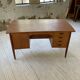 Scandinavian "boomerang" two-sided teak desk Midtjydsk Mobelfabrilk