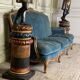 Louis XV style carved wooden bench, around 1900