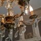 Bronze and crystal chandelier 6 fires