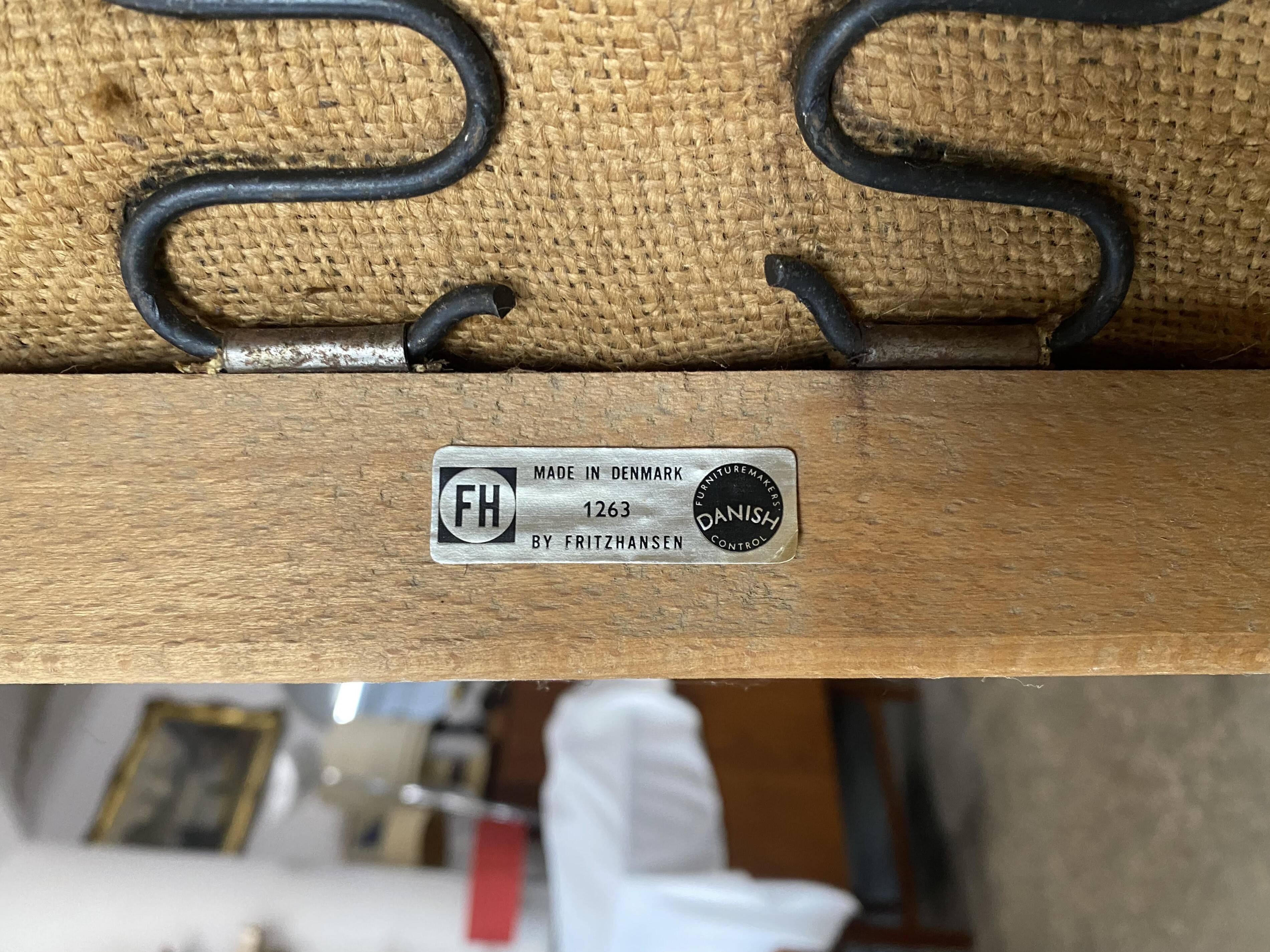 Fauteuil en laine, conçu par Folke Ohlsson, Danemark années 50/60, milieu du XXe siècle moderne