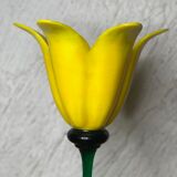 Tulip-shaped glass paste standing vase