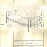 Canapé deux places en noyer et cuir par Boris Hála pour Ton, 1986