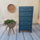 Chiffonier vintage blue oil dark wood