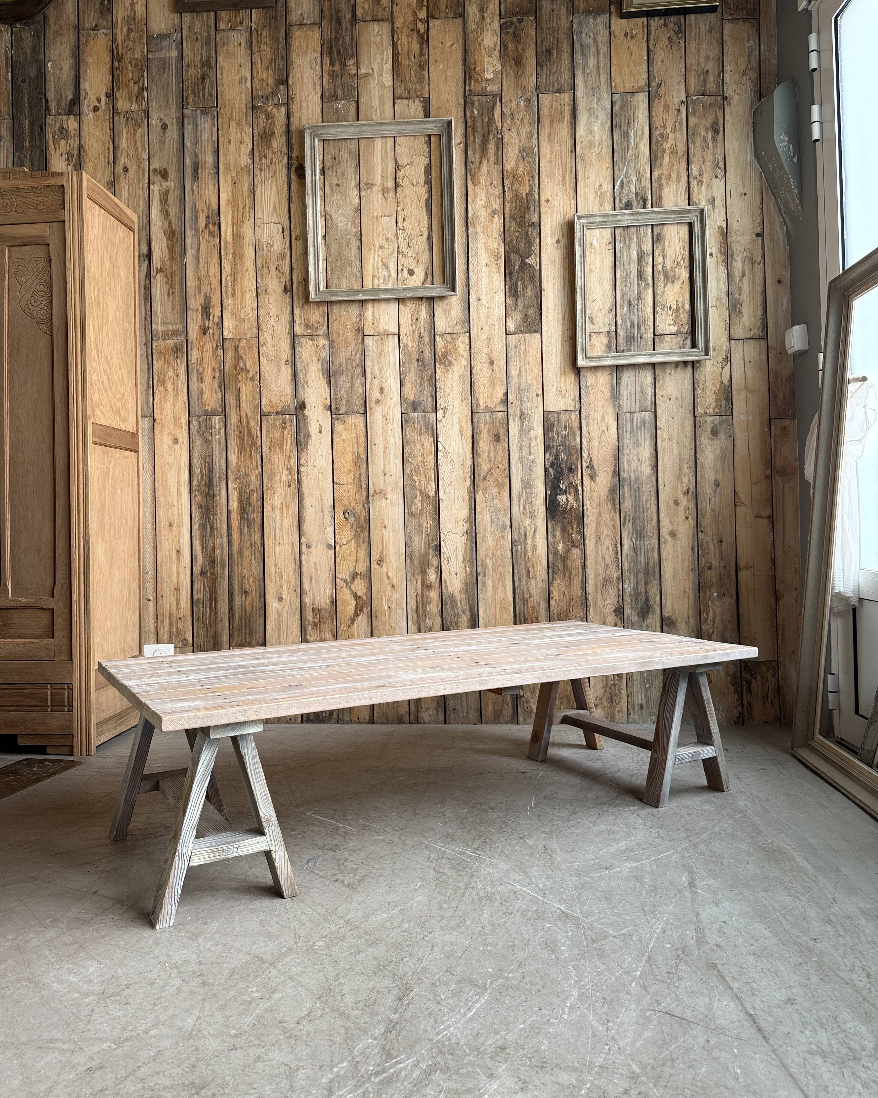 Trestle coffee table