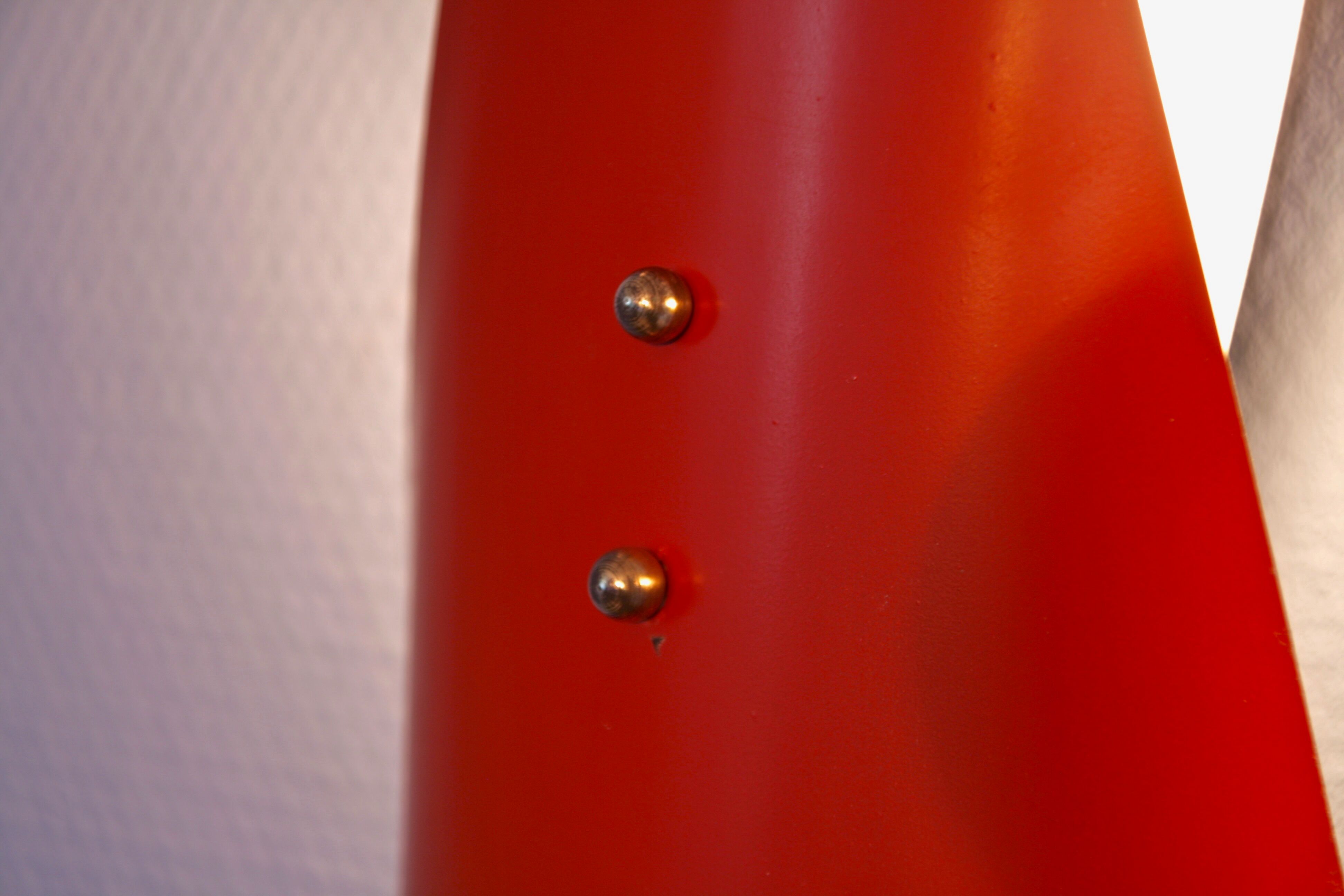 Set of 2 dutch wall lights in red and yellow, 1960s