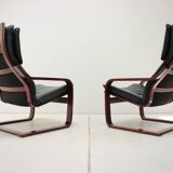 Set of Two Leather Armchairs by IKEA, Sweden, 1980's