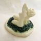Mid-century Bathing Woman sculpture, ceramic piece.