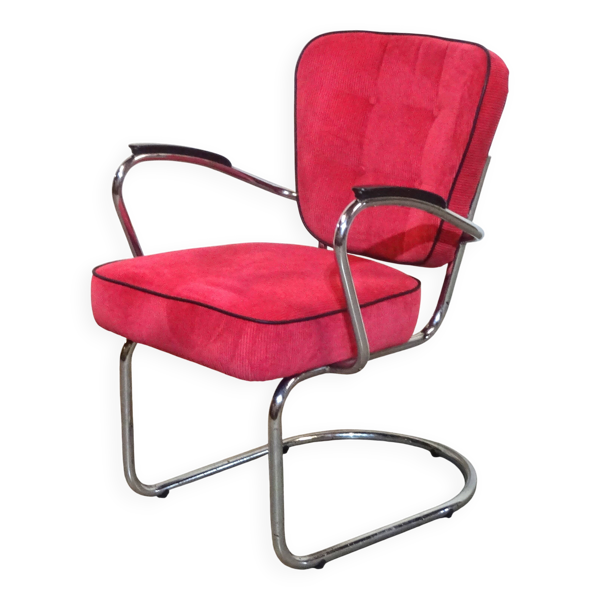 Fauteuil à cadre tubulaire par Paul Schuitema pour D3-Fana Metaal Rotterdam, 1930
