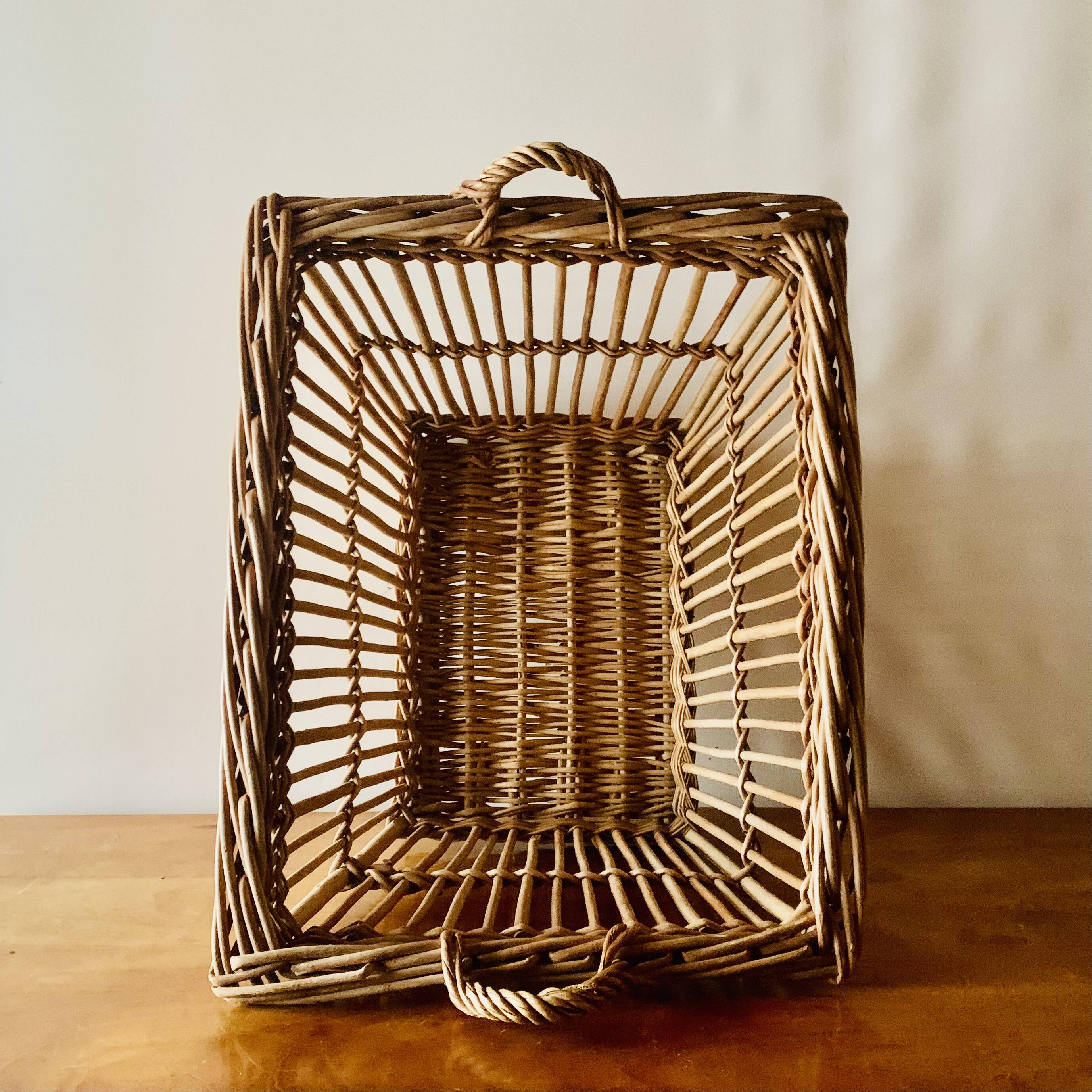 Large vintage wicker basket