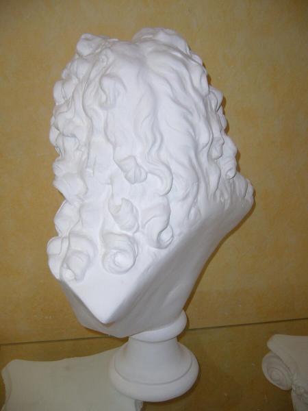 Bust Vauban, in cast plaster, H:62cm.