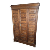 Old solid oak notary's cabinet