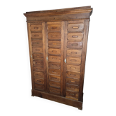 Old solid oak notary's cabinet